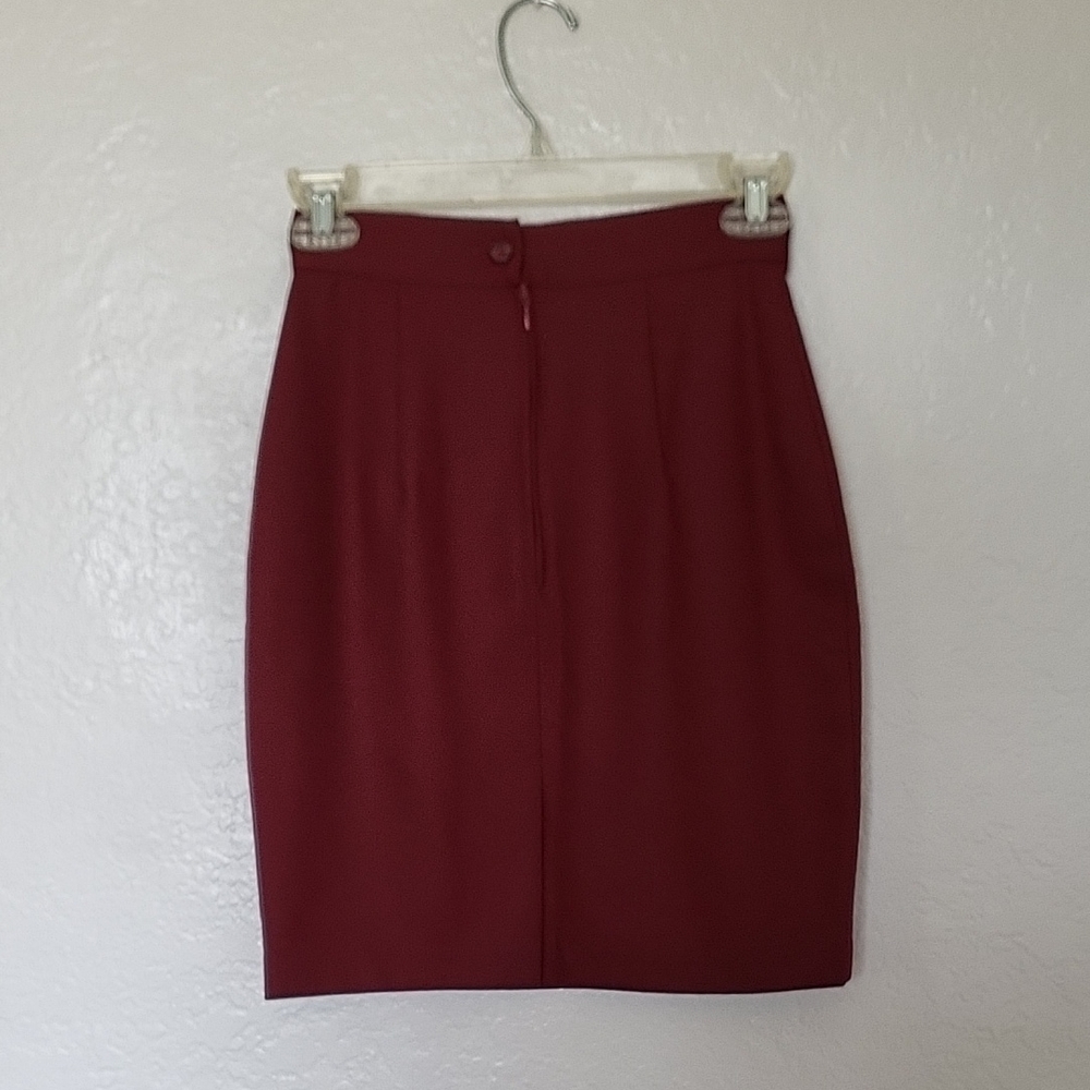 United Colors Of Benetton Deep Red Midi Skirt